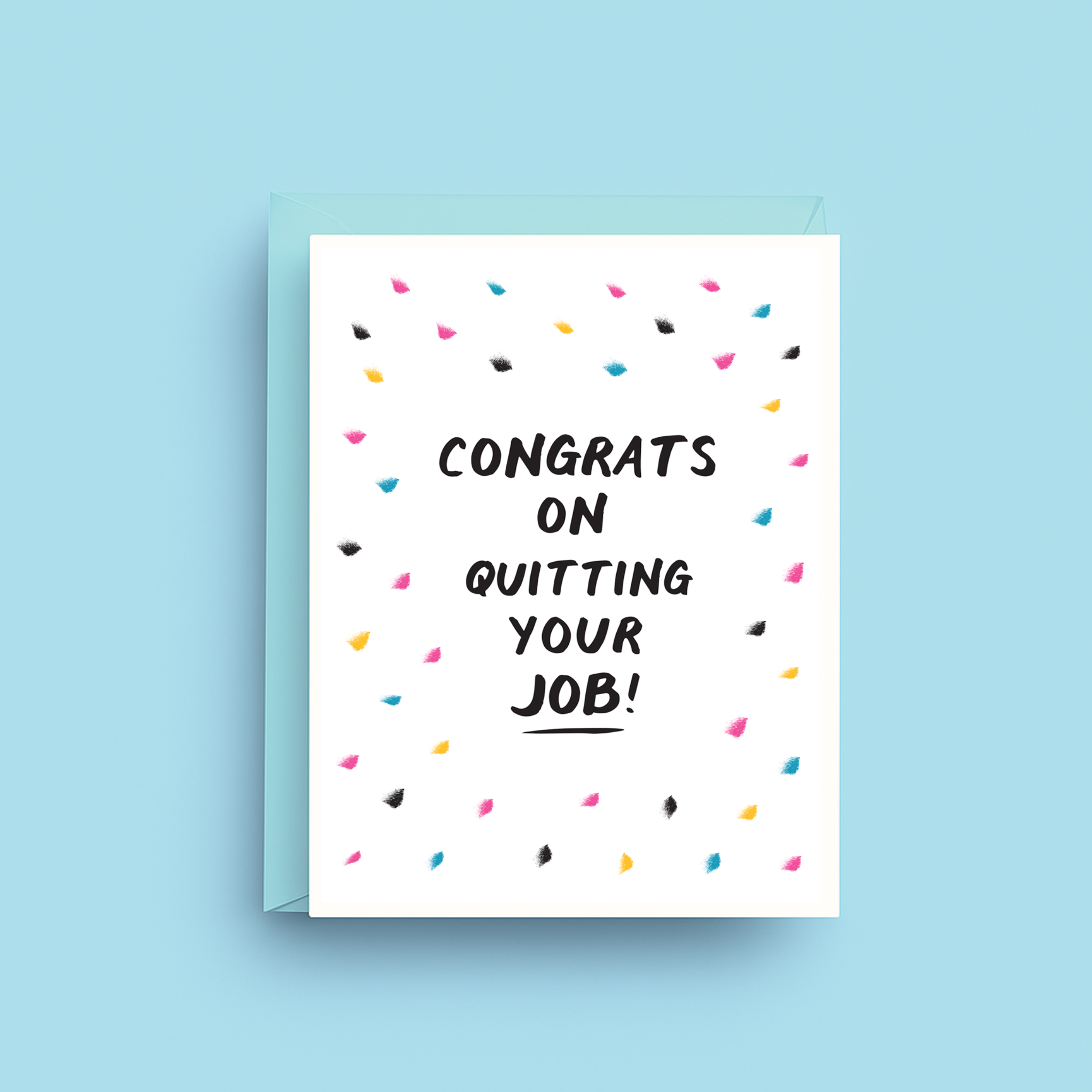 Quitting Job Congrats Card – Funny Work Exit Greeting
