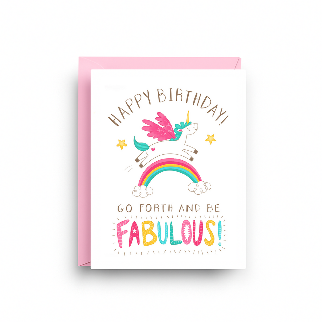 Unicorn Birthday Card