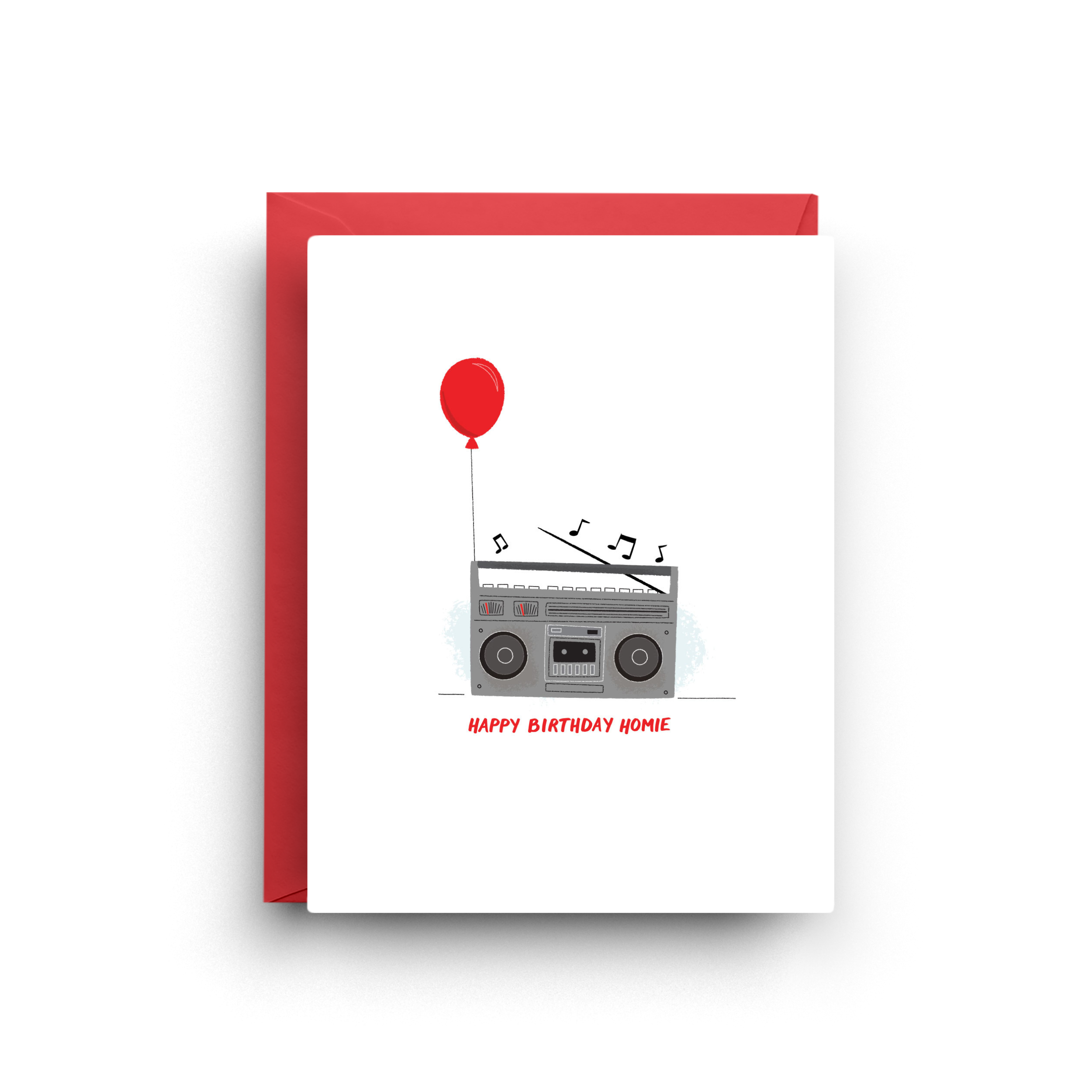 Retro Boom Box Birthday Card