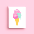 Ice cream Cone  Birthday Card