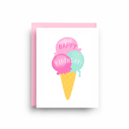 Ice cream Cone  Birthday Card