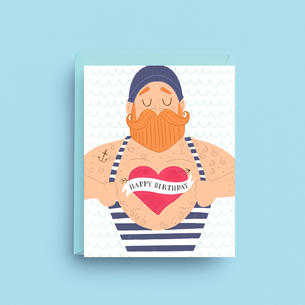Nautical Sailor Birthday Card