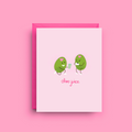 Illustrated two olives with hearts sharing a drink greeting card with Olive Juice message
