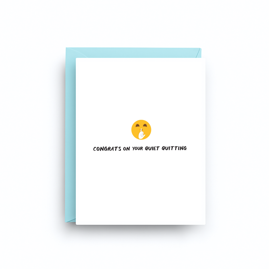Greeting card with a smiley face and text on a white background