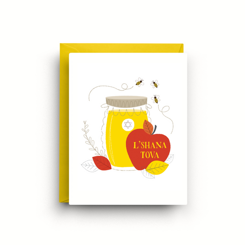 APPLES AND HONEY - Rosh Hashanah Card