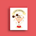 Strongman Circus Birthday Card