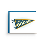 Card with a colorful pennant design and text 'Way to GOOO!!!'